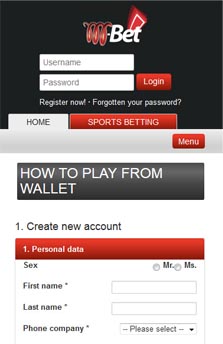 How to play from Wallet - M-Bet
